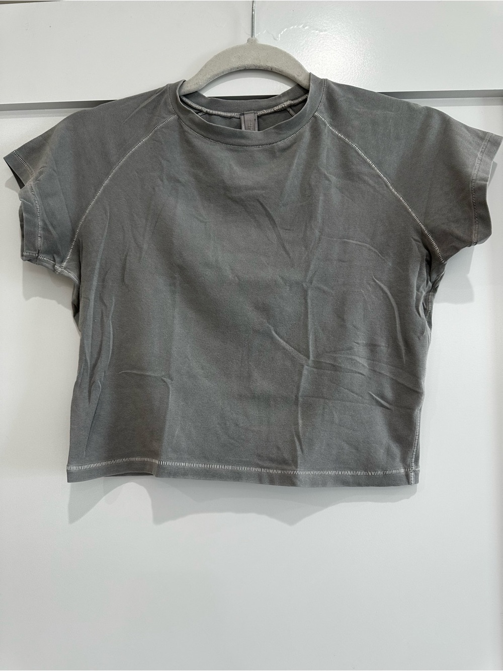 Skims Outdoor Basics Gray Raglan T-Shirt